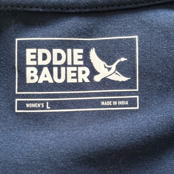 Eddie Bauer Blue V-Neck Short Sleeve T-shirt Dress - Picture 5 of 6